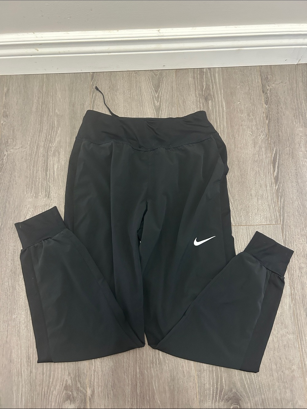 Nike Black Jogger Pants with White Swoosh